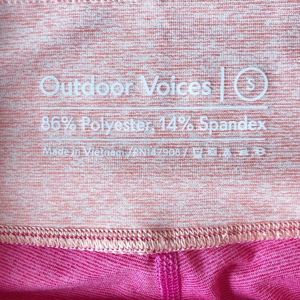 Outdoor Voices Springs 7/8 Leggings Size S Flamingo Pink High Rise Gym Pastel - Picture 4 of 11
